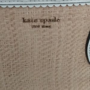 Kate spade straw dome shaped purse cream colored